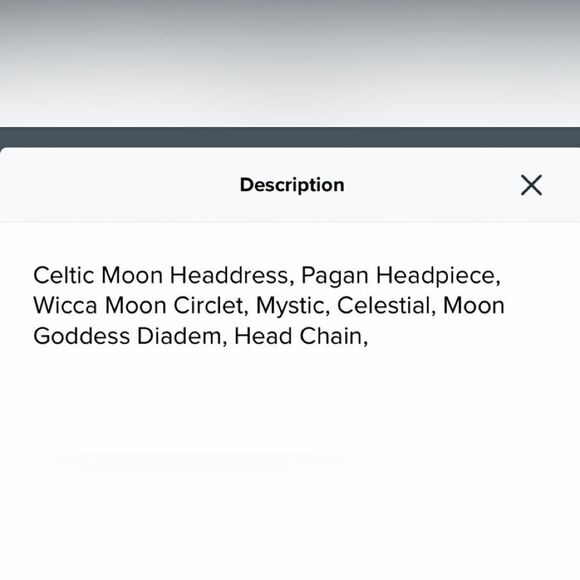 Beautiful Celtic moon, celestial mystic moon goddess head chain/or necklace. - Picture 4 of 12